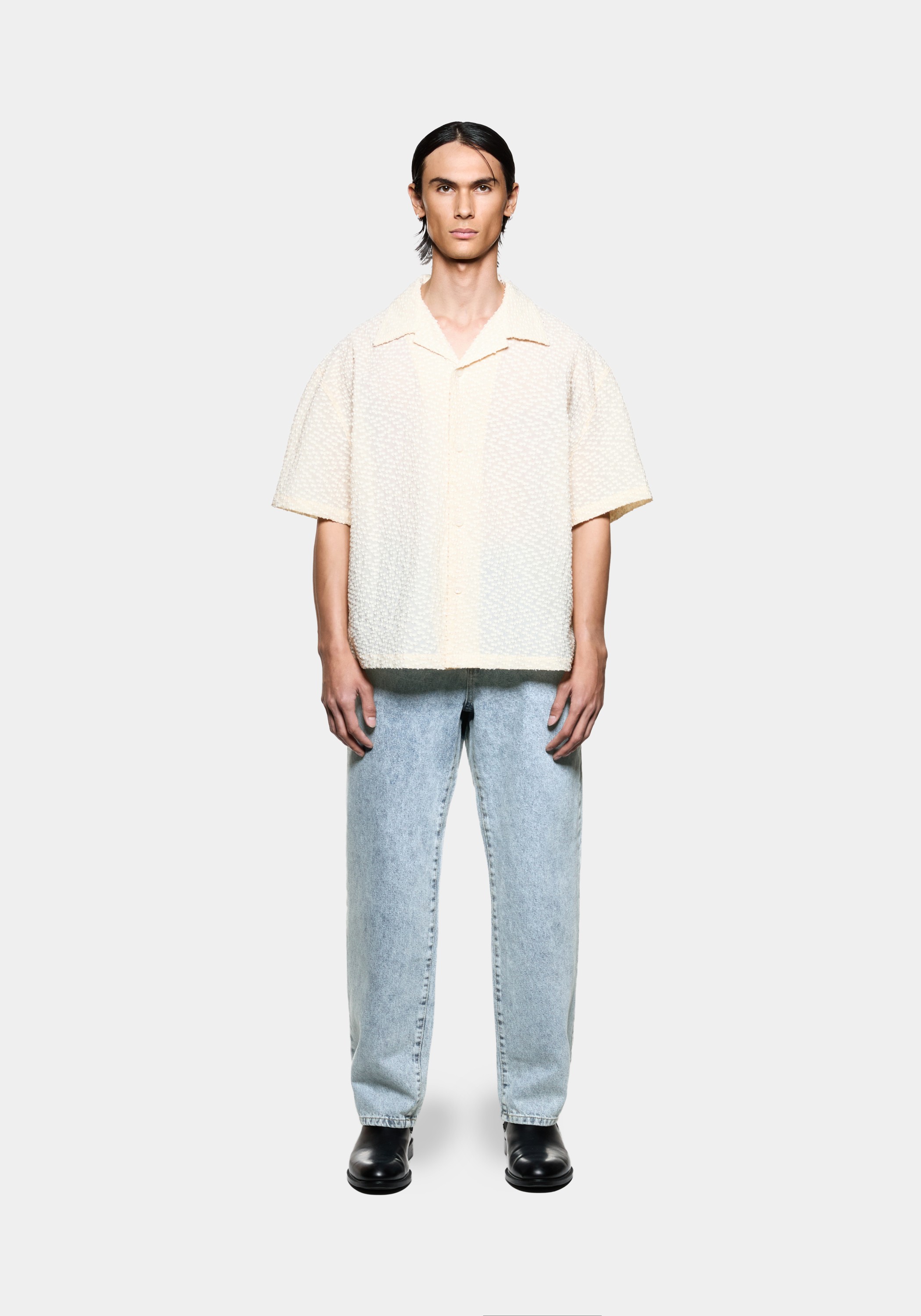 Ribbon Jacquard BOX Dress Shirt