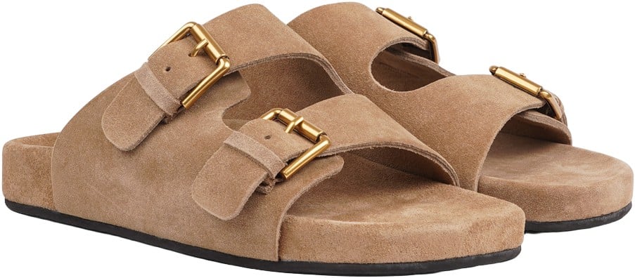 Lamia Soft Suede Sandal / Rubber Sole