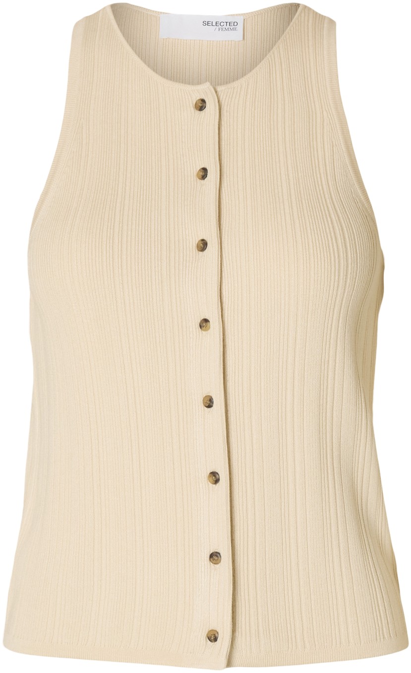 Slftrixie SL Knit Button TOP