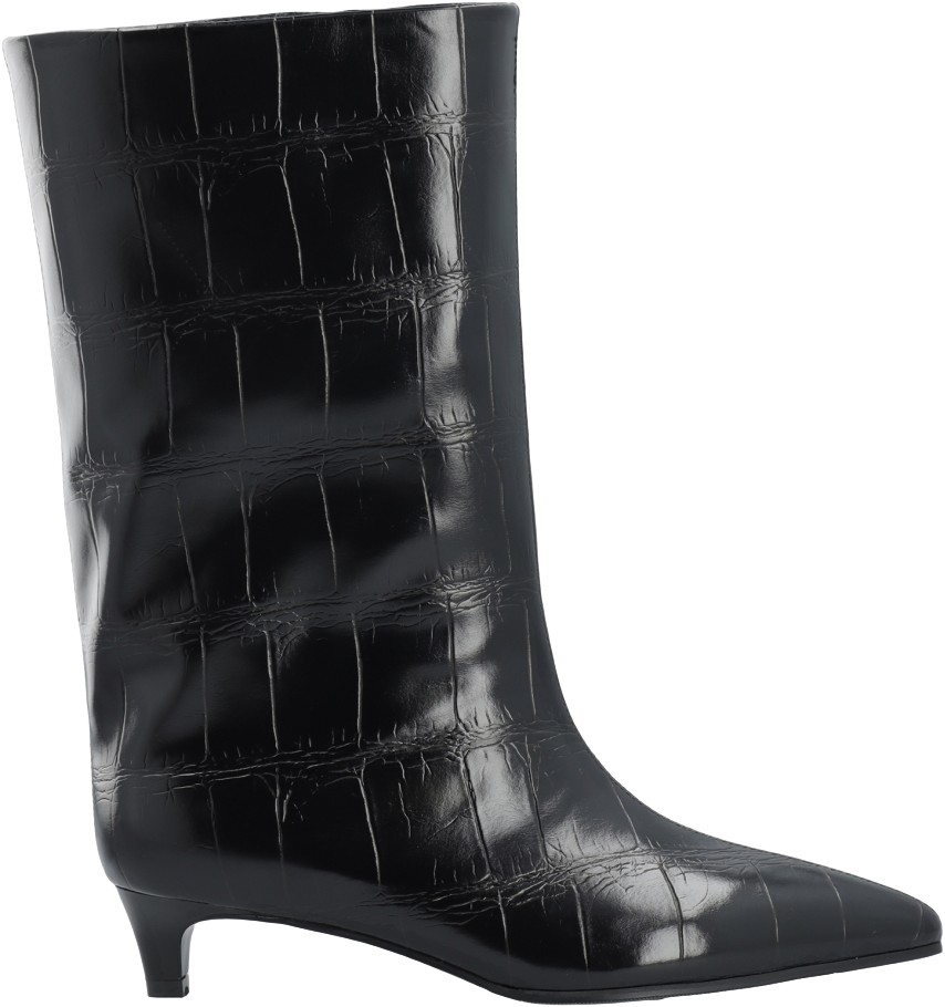 Biaamelia Wide Mid Pull On Boot Faux Leather