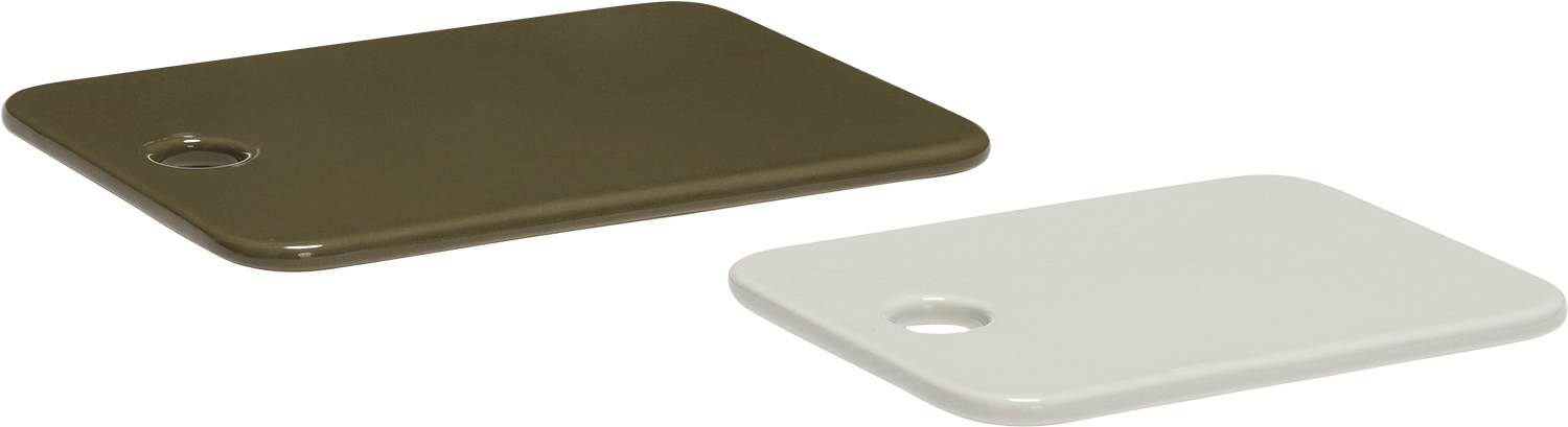 Amare Smørplatter Sand/olivengrøn sæt af 2