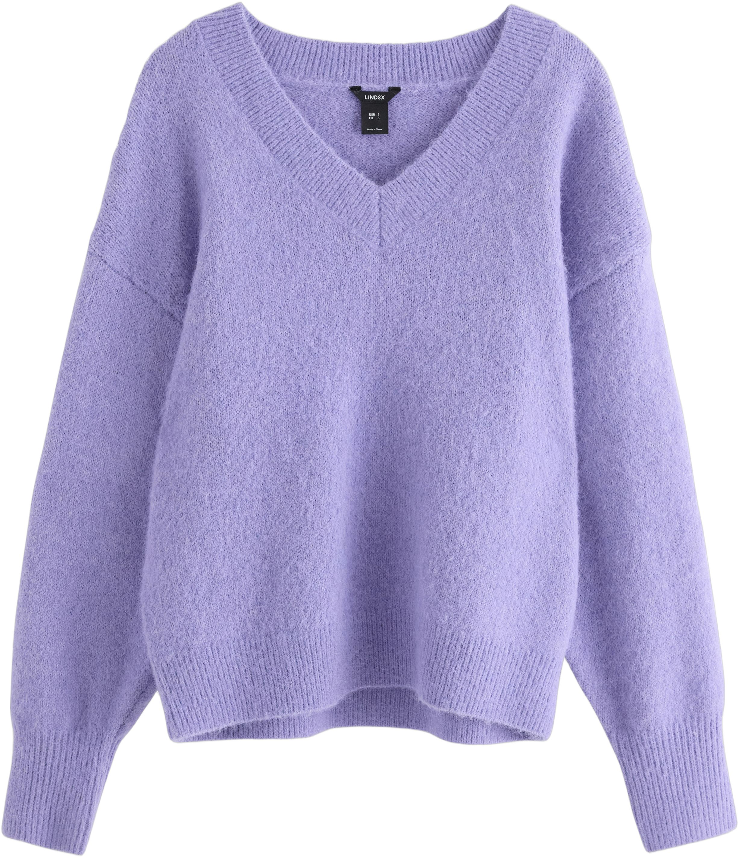 Strikket Vhals Trøje med en Afslap Strikket Vhals Trøje med en Afslap