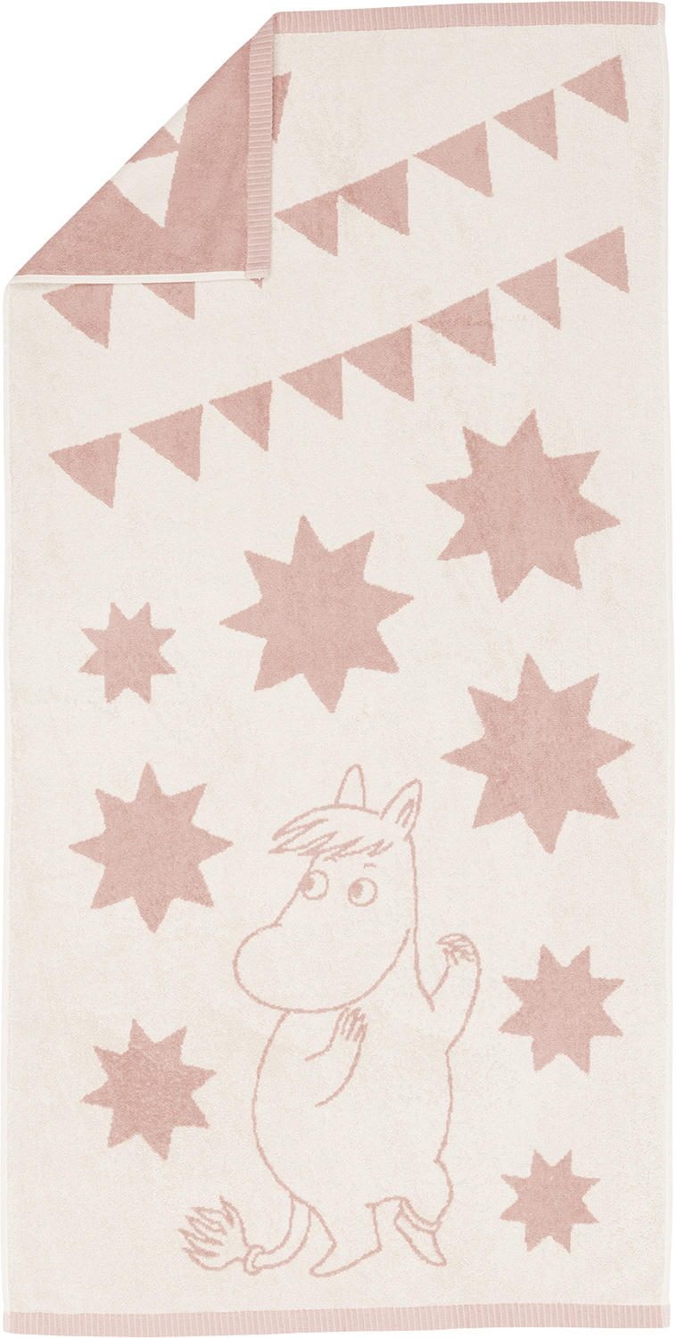 Moomin Arabia Badehåndklæde 70×140, Stjerner Pink