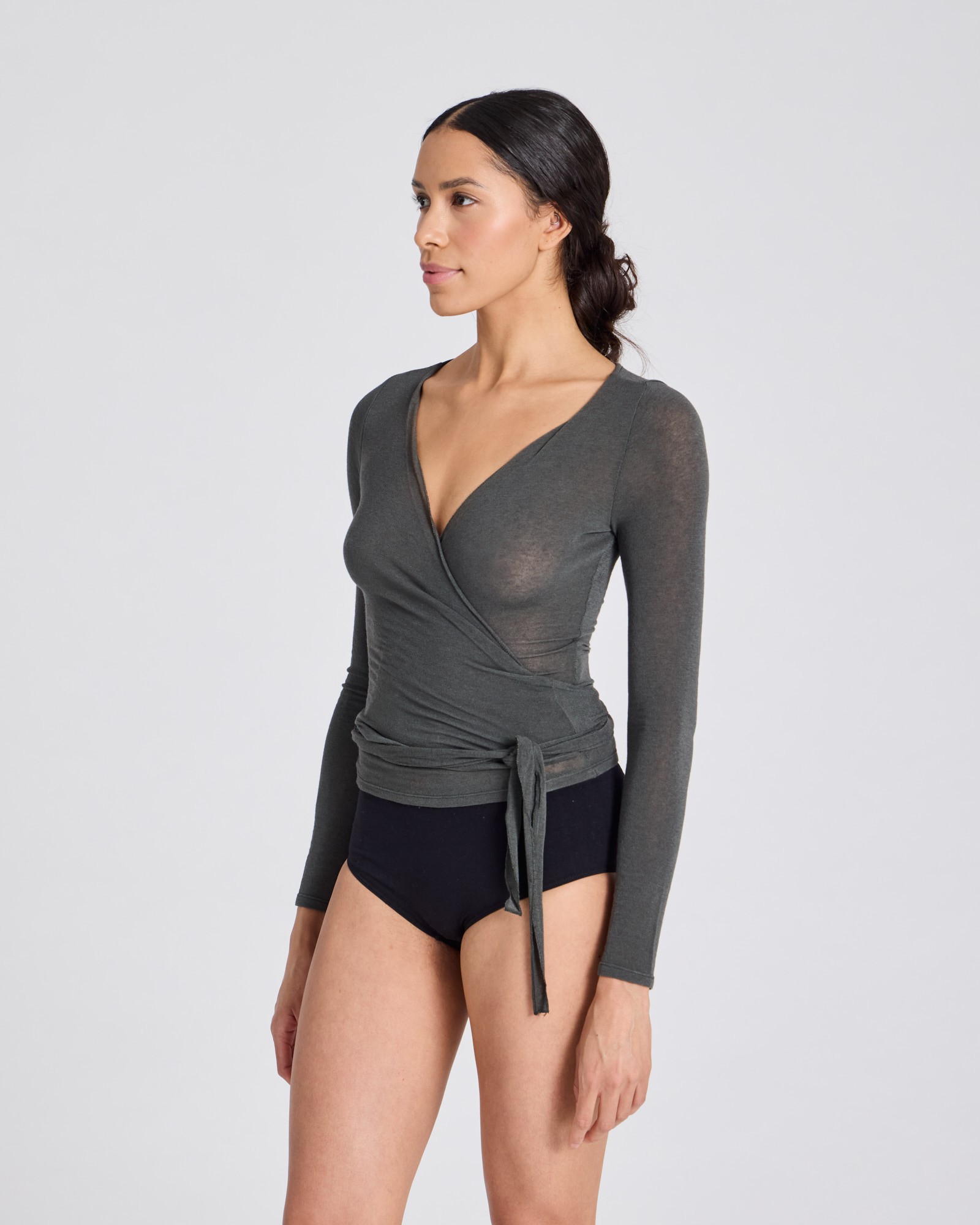 Anne L/S Wool Wrap Top