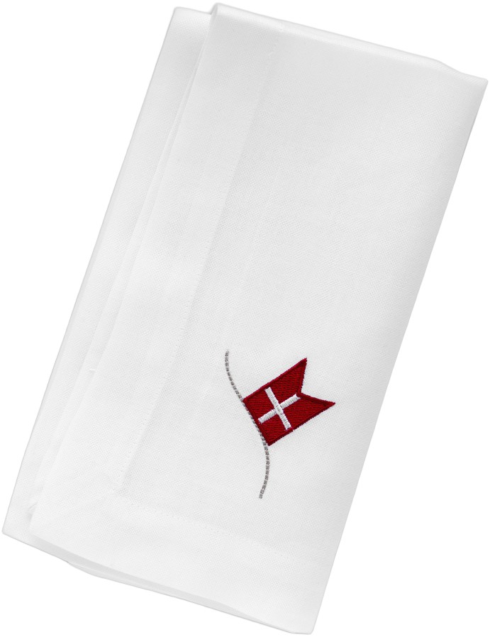 Fødselsdagsserviet med Dannebrog