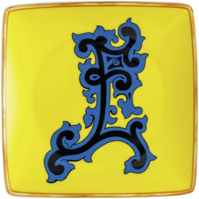 Bowl 12cm sq. Flat, Holiday Alphabet E, Versace