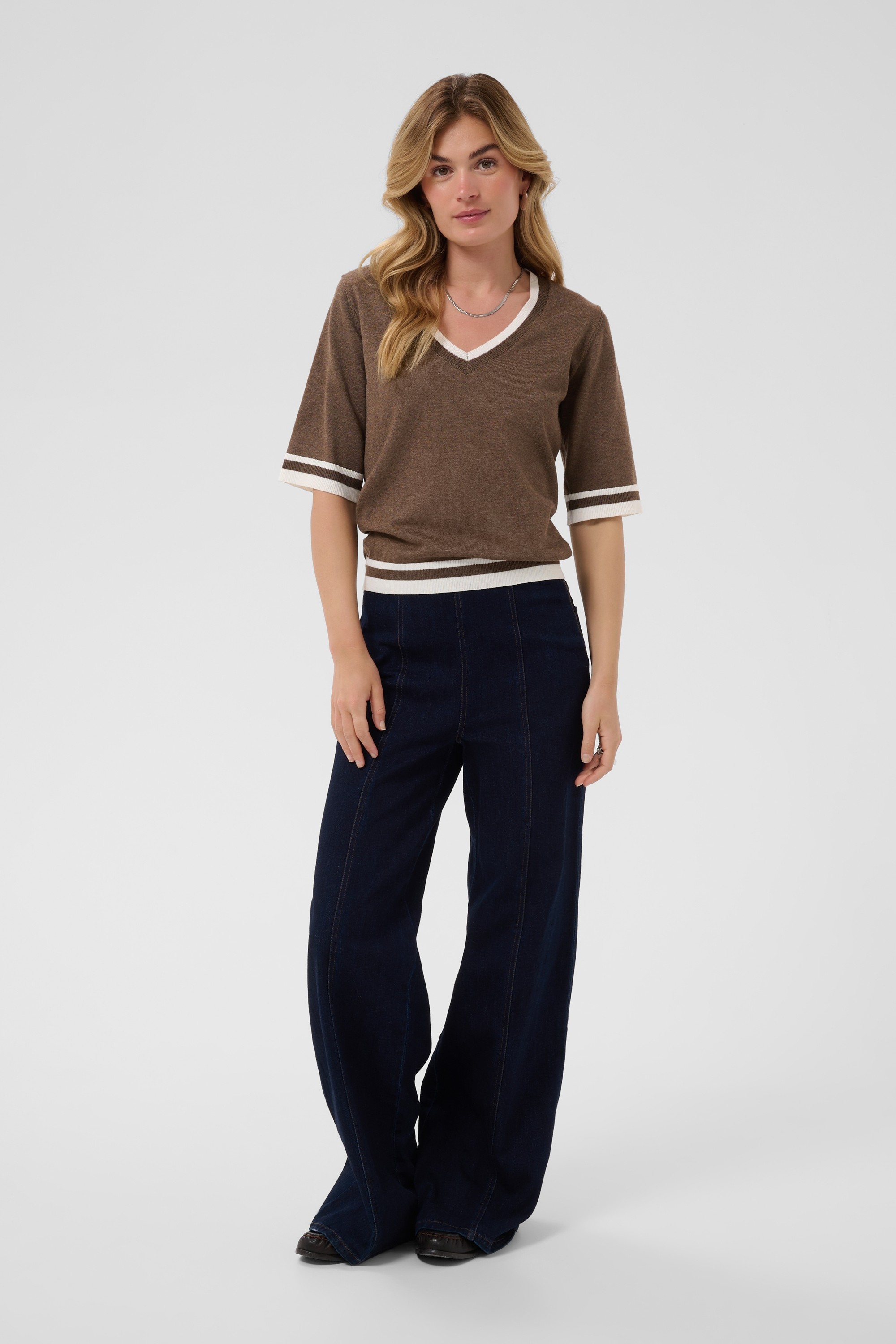 Milasz Vneck SS Contast Pullover