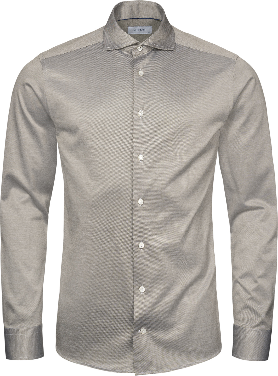 Slim Fit Light Green Solid Filo Scozia Pique Shirt