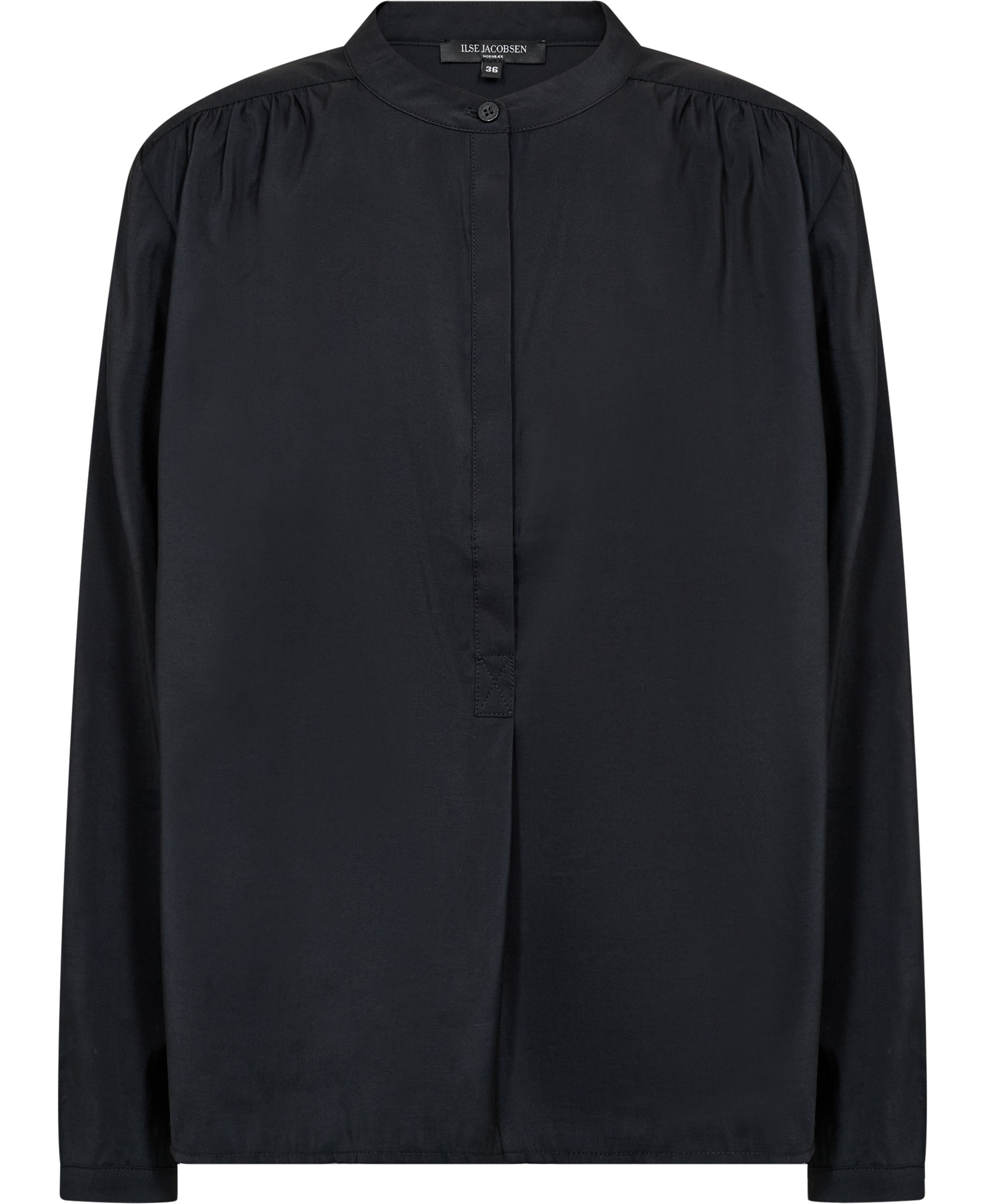 Long Sleeved Shirt With Half Placke