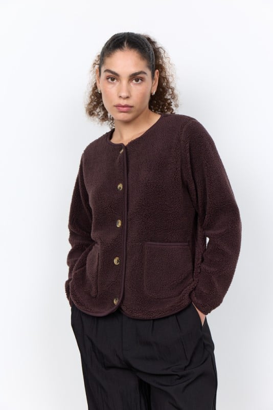 Sconyx 2 Cardigan Mørk Blomme