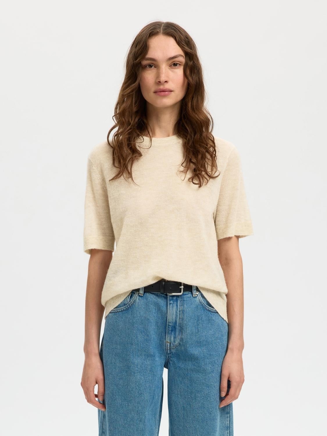 Slfshirley 2/4 Knit Oneck Noos
