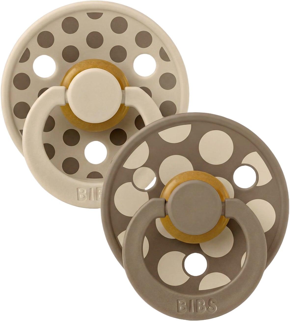 Bibs Pacifier Studio Colour 2 Pack Polka Mix Latex Size 2 Va