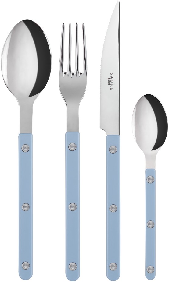 Bistrot Solid / 4 Pieces Cutlery set / Pastel Blue