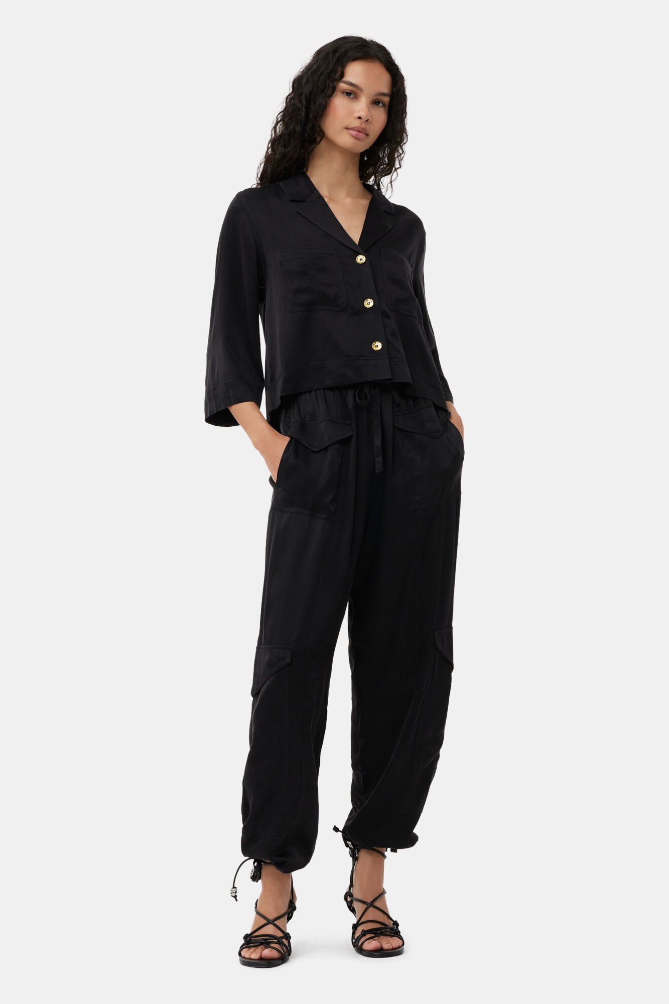 Billede af Washed Satin Pocket Pants