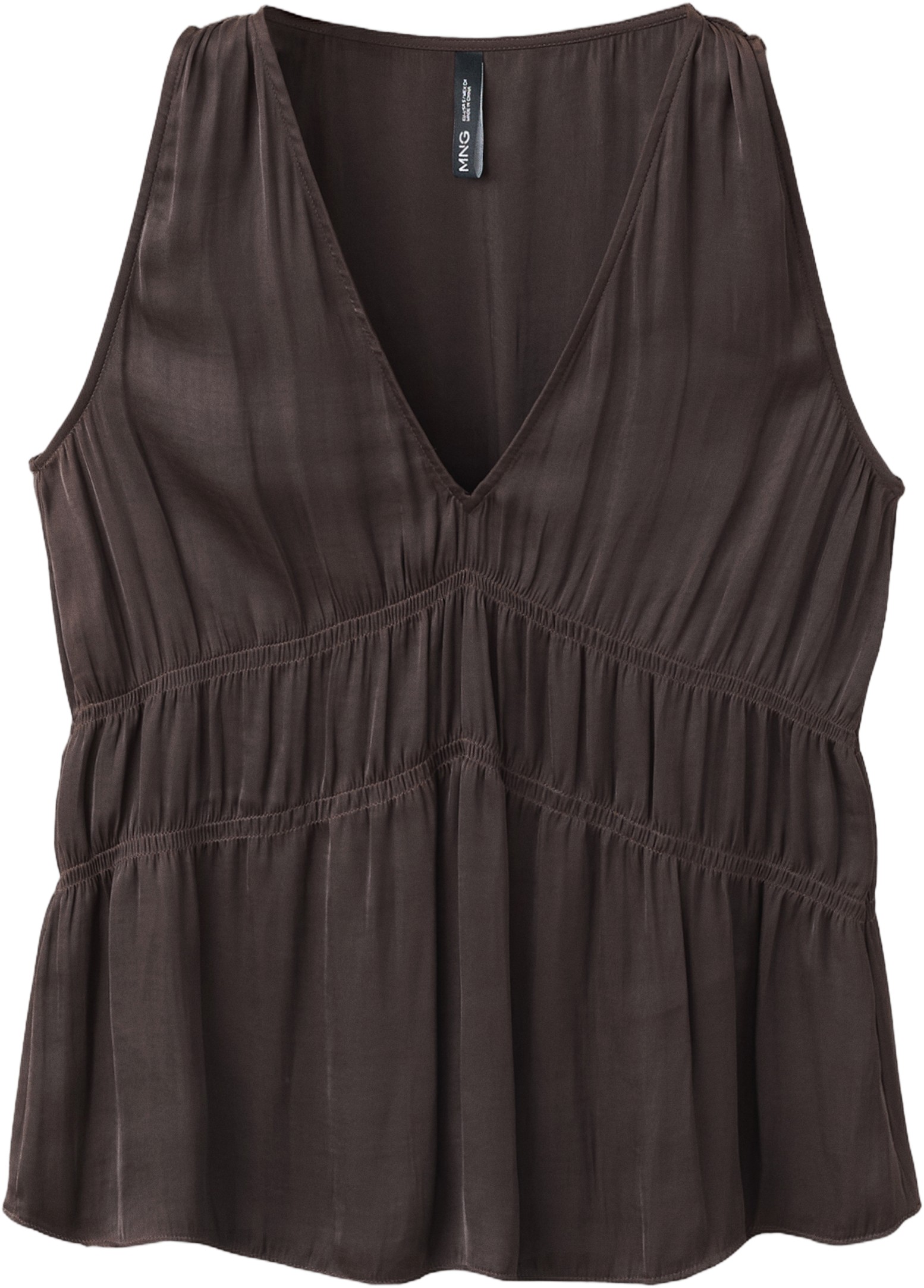 Ruched Vneck top