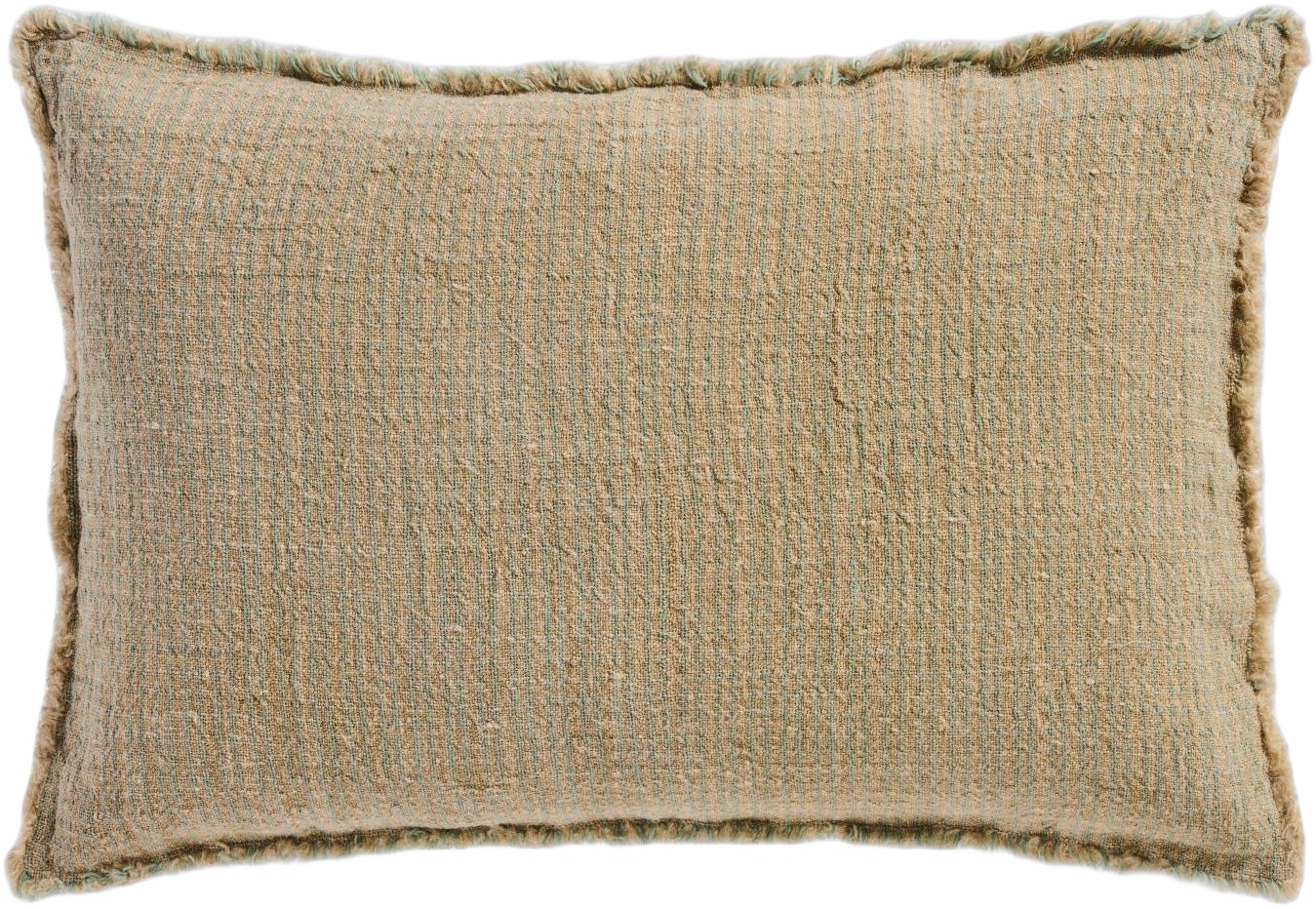 Pude Natur M/smalle Støvgrønne Striber,