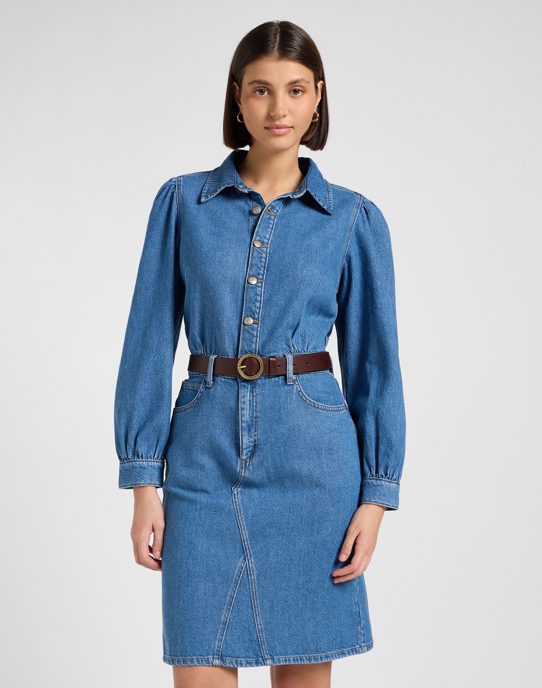 Long_Sleeve_Dress Fine_Blue