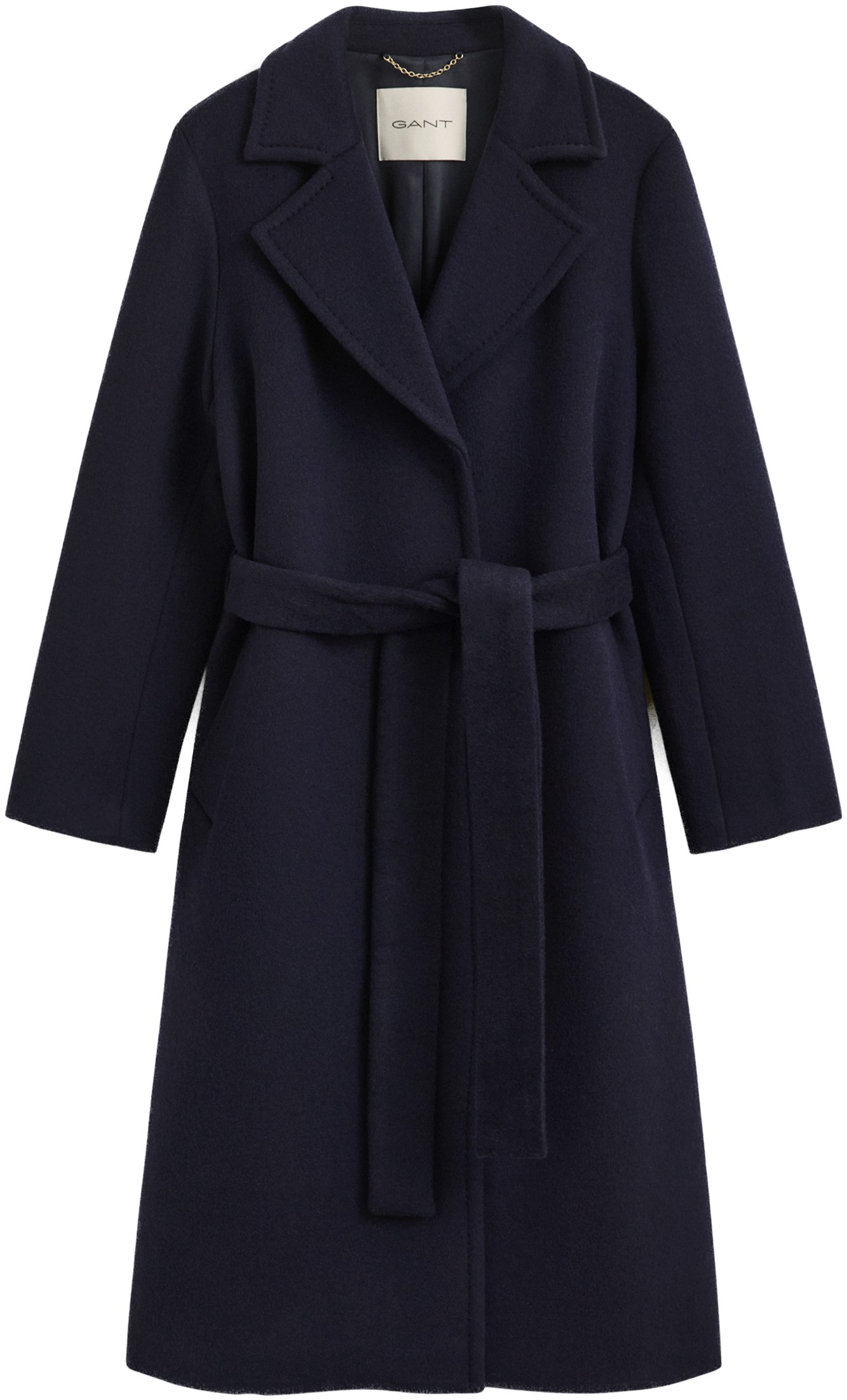 Belted Wool Blend Coat