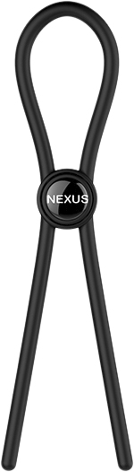 Nexus Forge Single Adjustable Lasso Silicone Cock Ring Bla