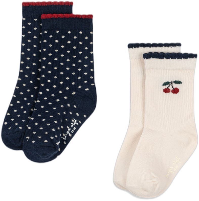 2 Pack Cherry DOT Socks