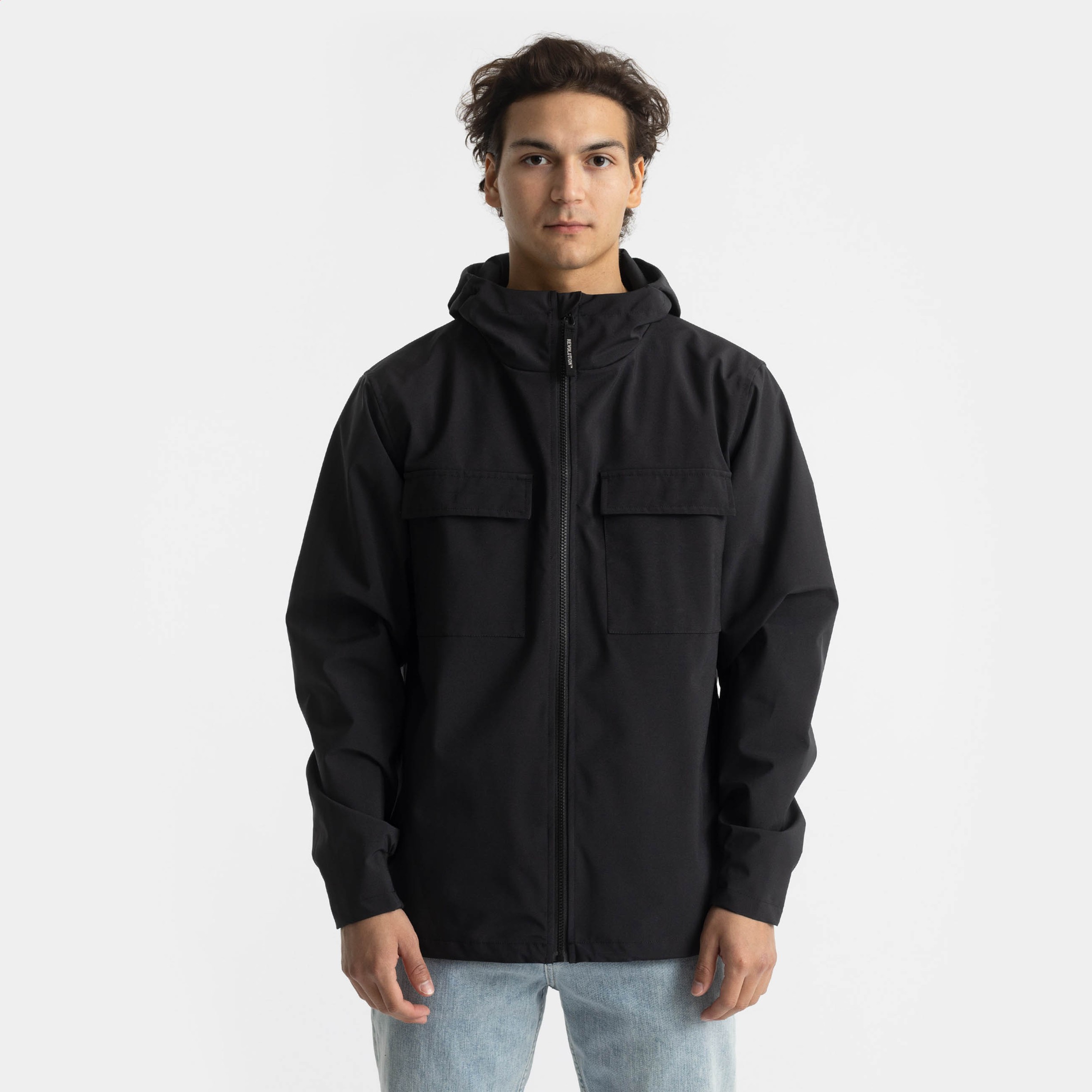 Polyester Parka Jacket With Chest Pockets Polyester Parka Jacket With Chest Pockets