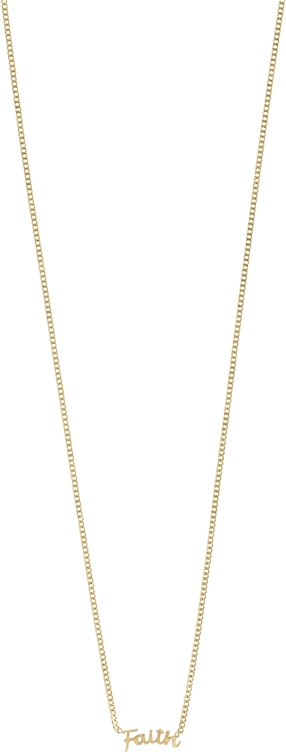 Faith Recycled Necklace Goldplated