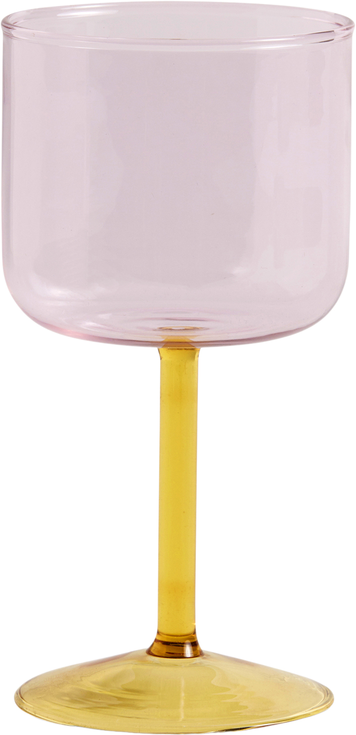 Tint Wine Glassset of 2-pink and y