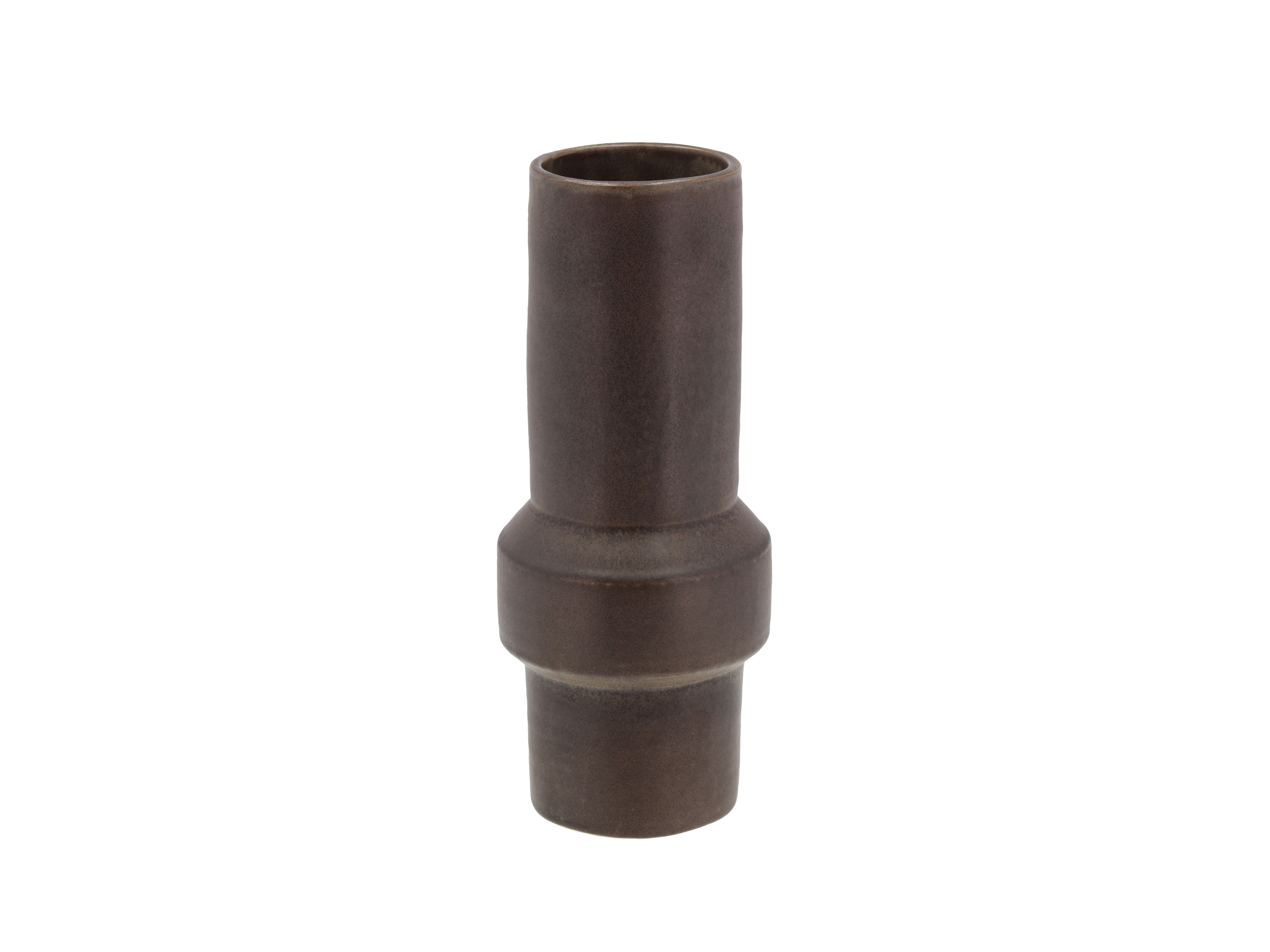 Vase Rost 12x30cm Mørk Brun Stentøj