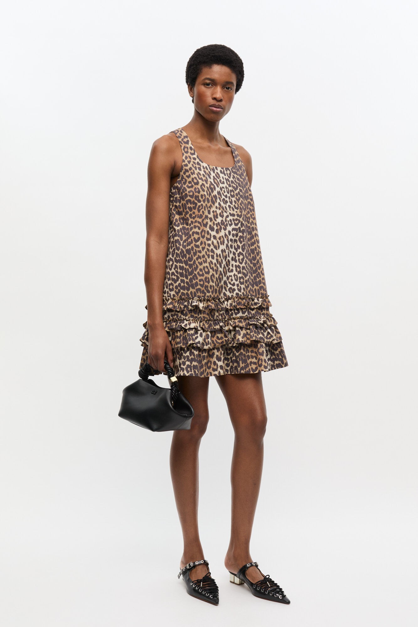 Printed Cotton Poplin Uneck Mini D