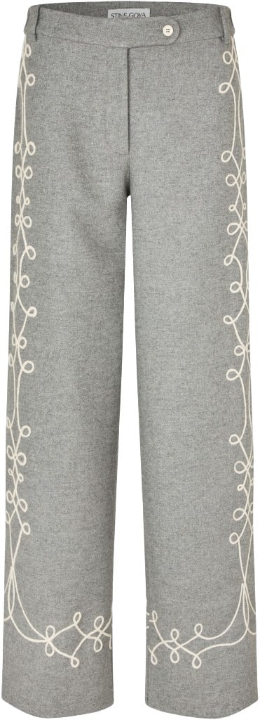 2490 Felt Twill Embroidery, Embroidered Tab Pants