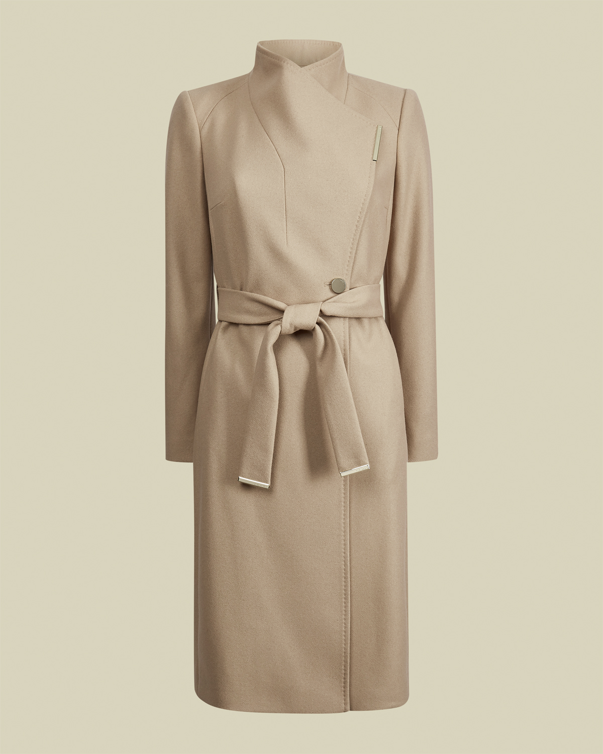 Rose Midi Wool Wrap Coat With Shoul - DKK 2.442 - Spar 29%