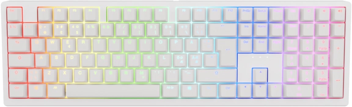 Ducky Zero 6108 White TrÃ¥dlÃ¸s – MX Brown Tastatur
