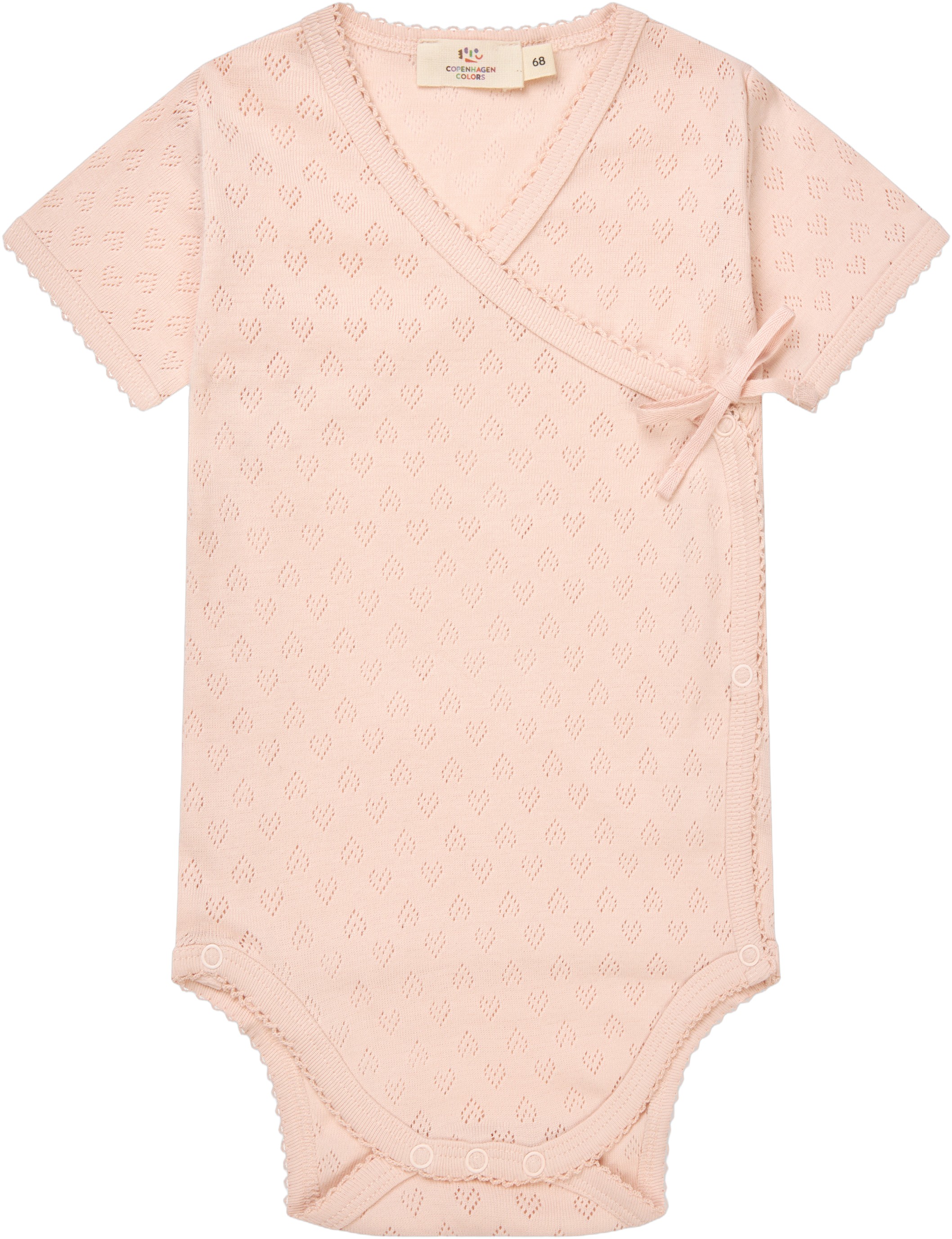 Pointelle Heart Crossover Body SS