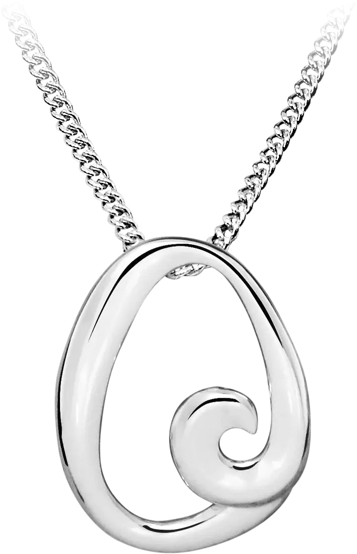 Swirl Halskæde Sølv