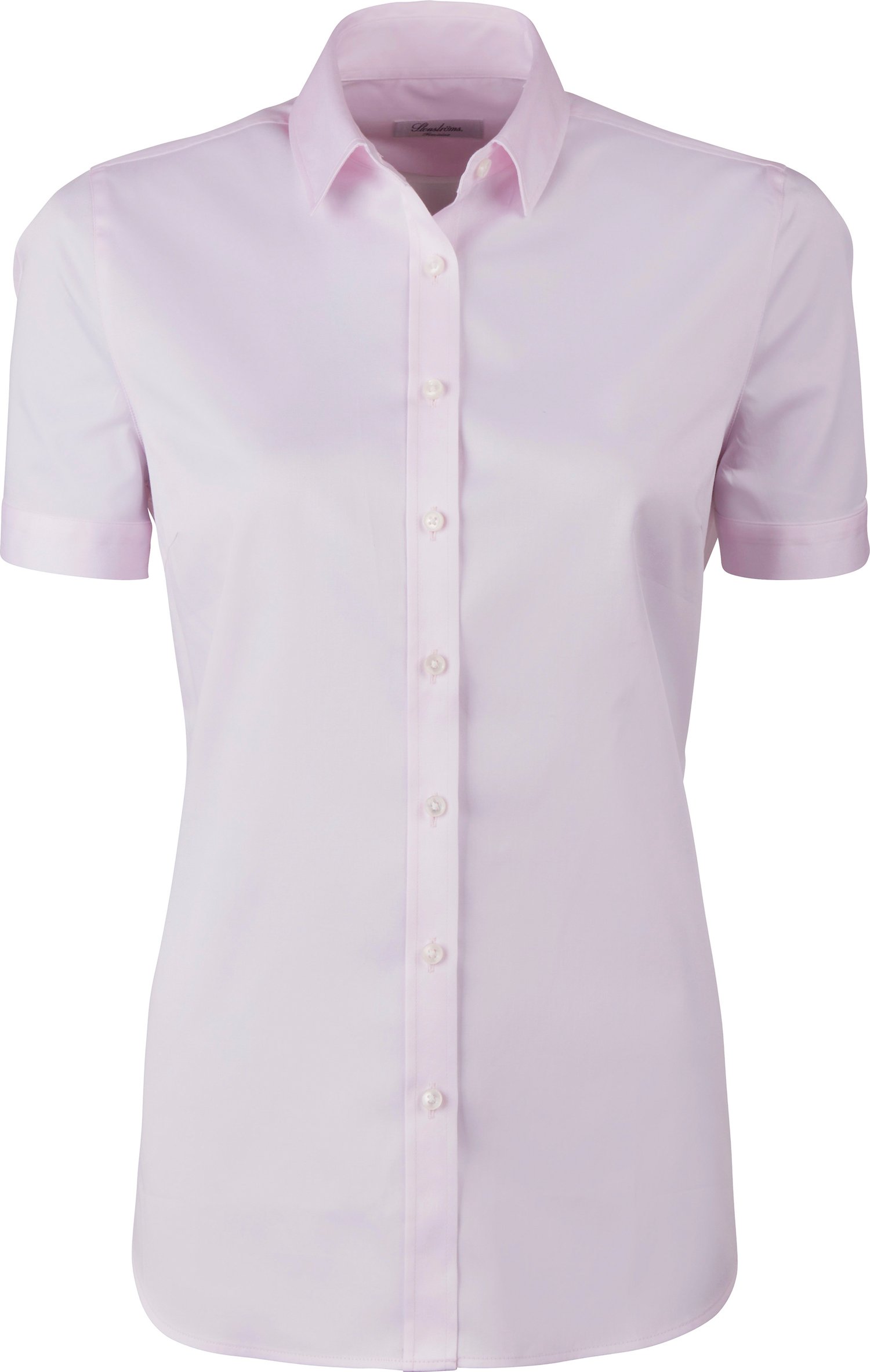 Shirt F Short Slv Stretch Satin