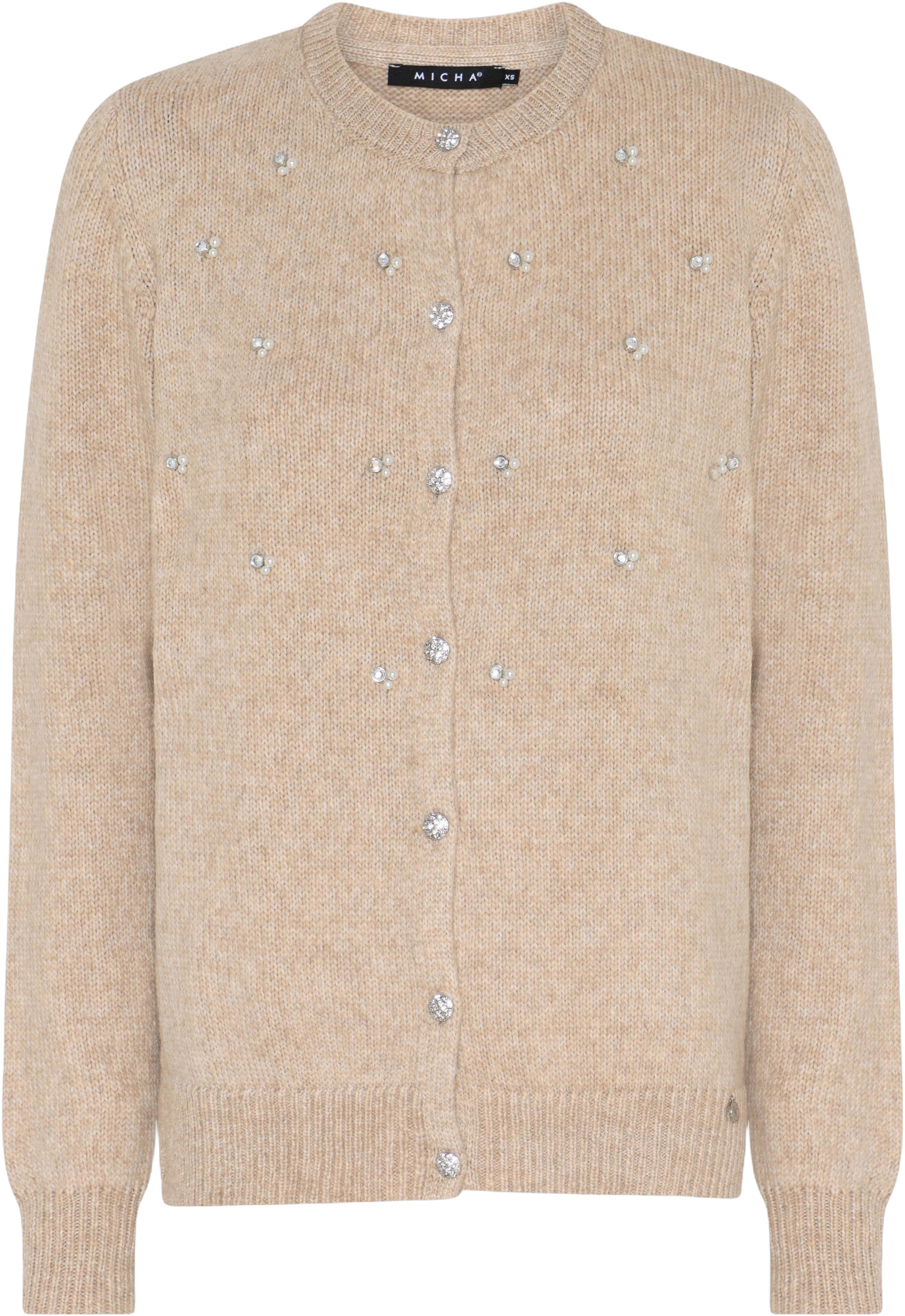 Cardigan_ Soft Melange Knit