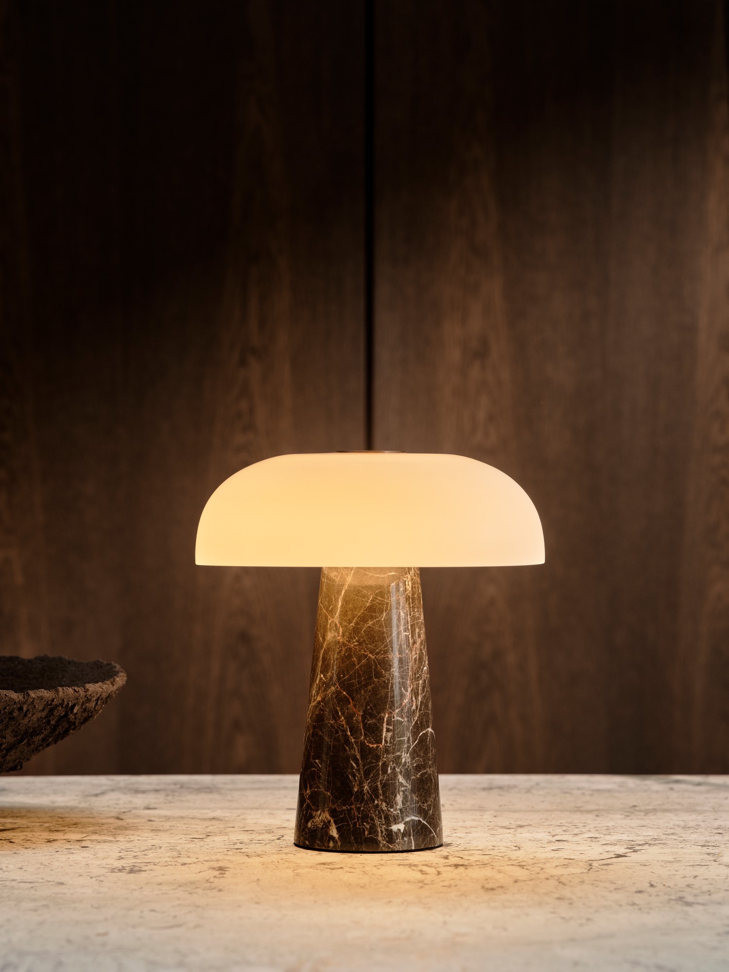 Glossy Mini Portable | Bordlampe | Grå Brun