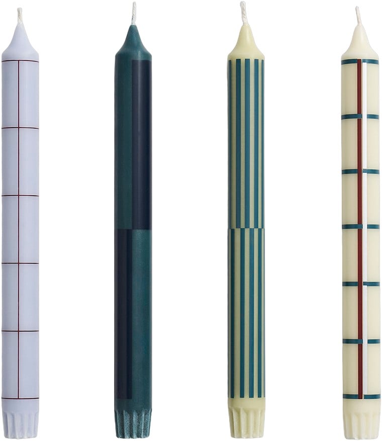 Pattern Candle, Set of 4