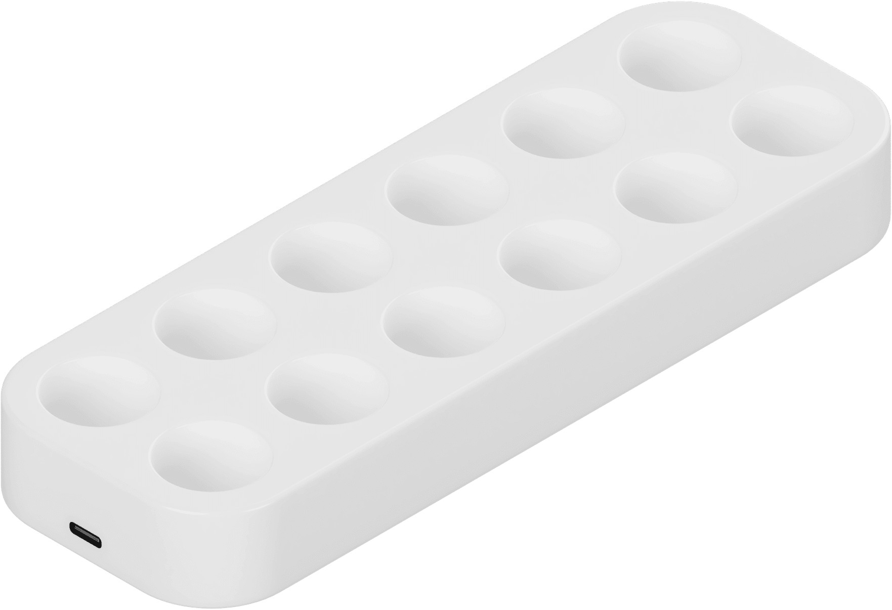 LED Rechargeable Base, Taper, 12, Usbc, White, 18,5x 6,5cm