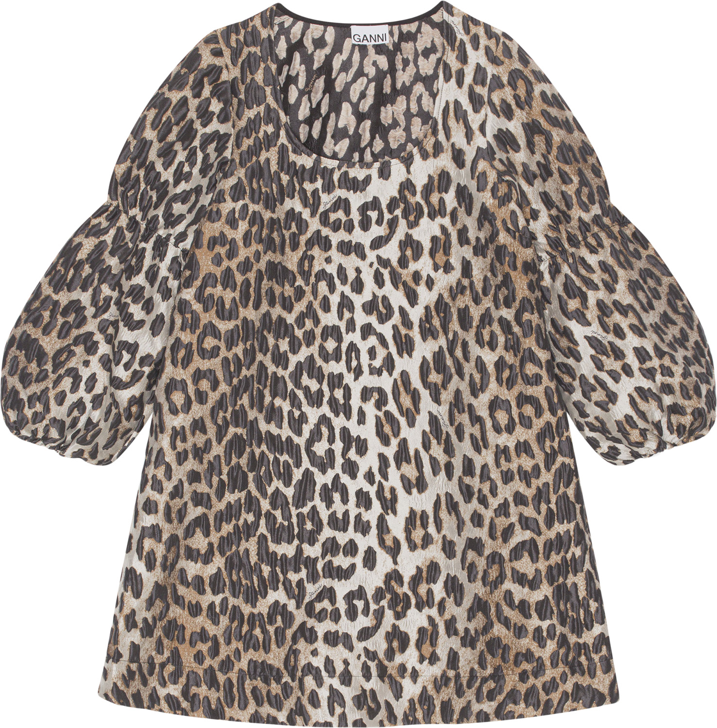Minikjole i 3dleopard Jacquard