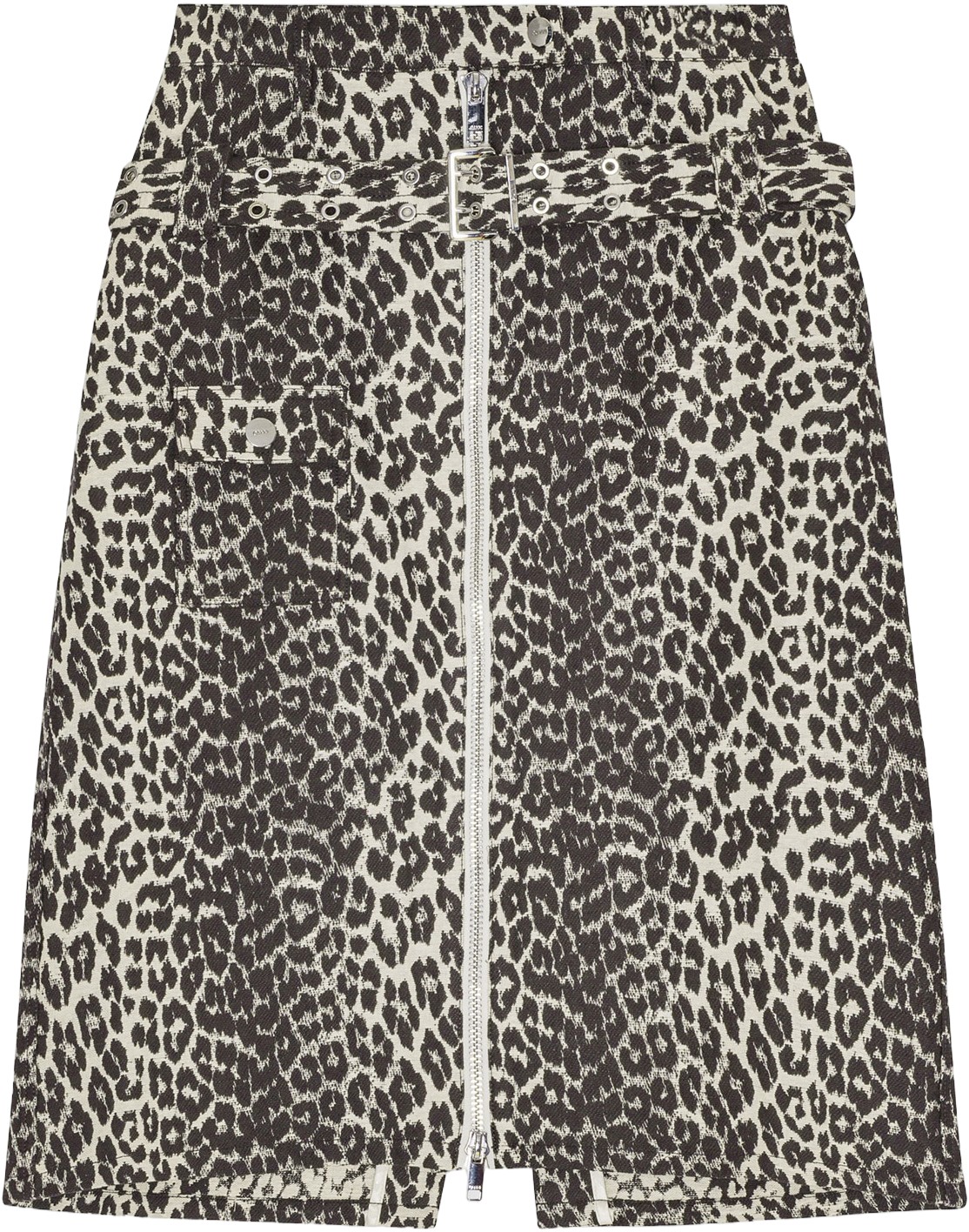 Cotton Tweed Midi Skirt