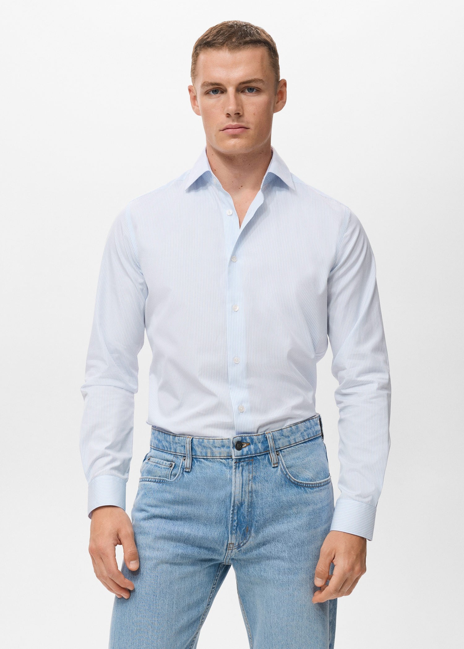 100% Cotton Striped Slimfit Shirt
