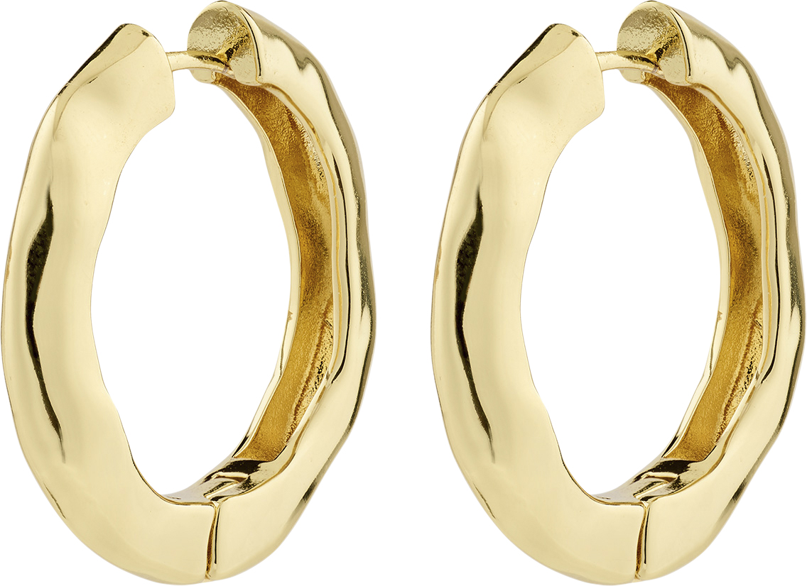 Believe Recycled Hoop Earrings Goldplated