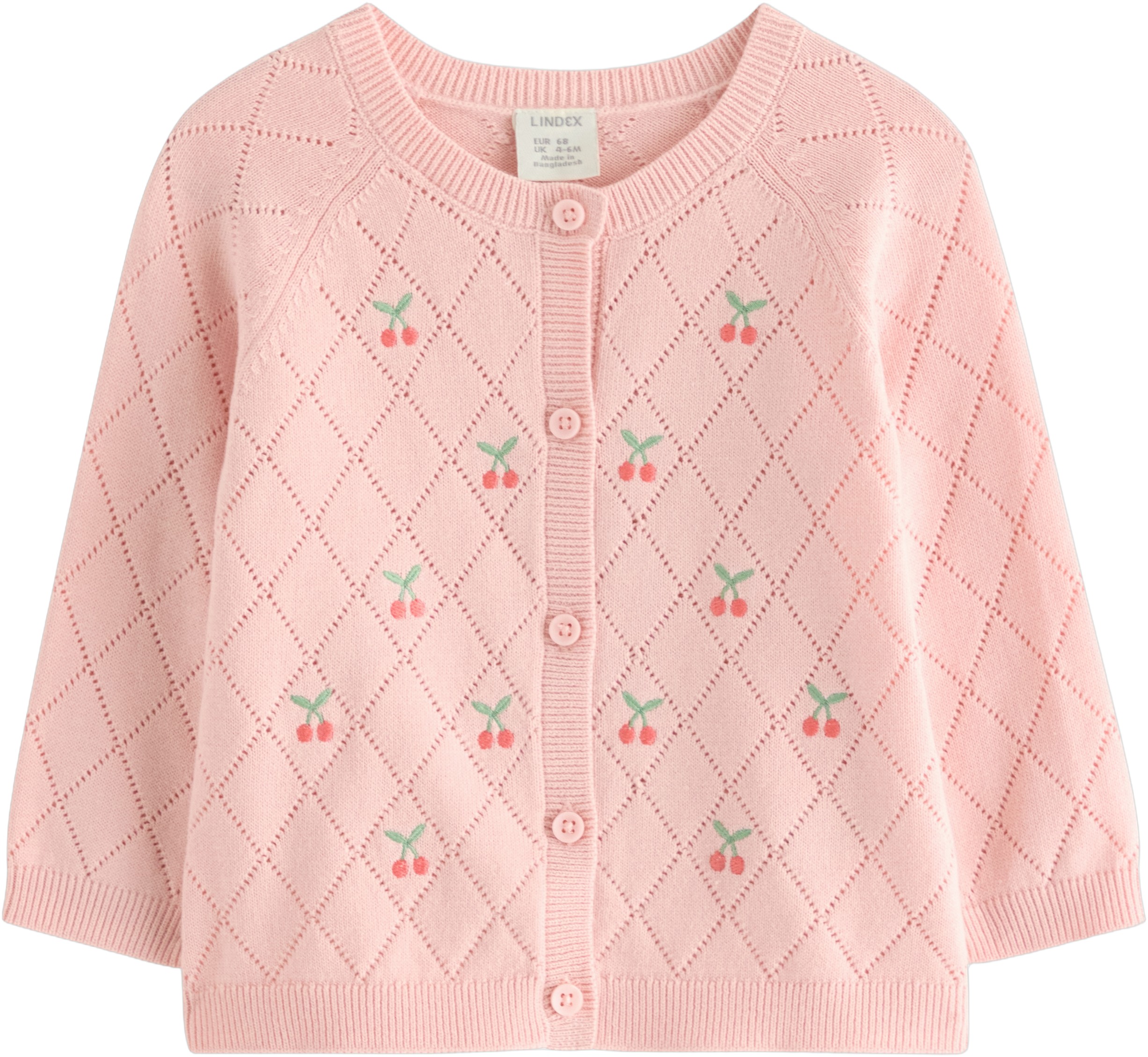 Stickad Cardigan med Broderade Deta