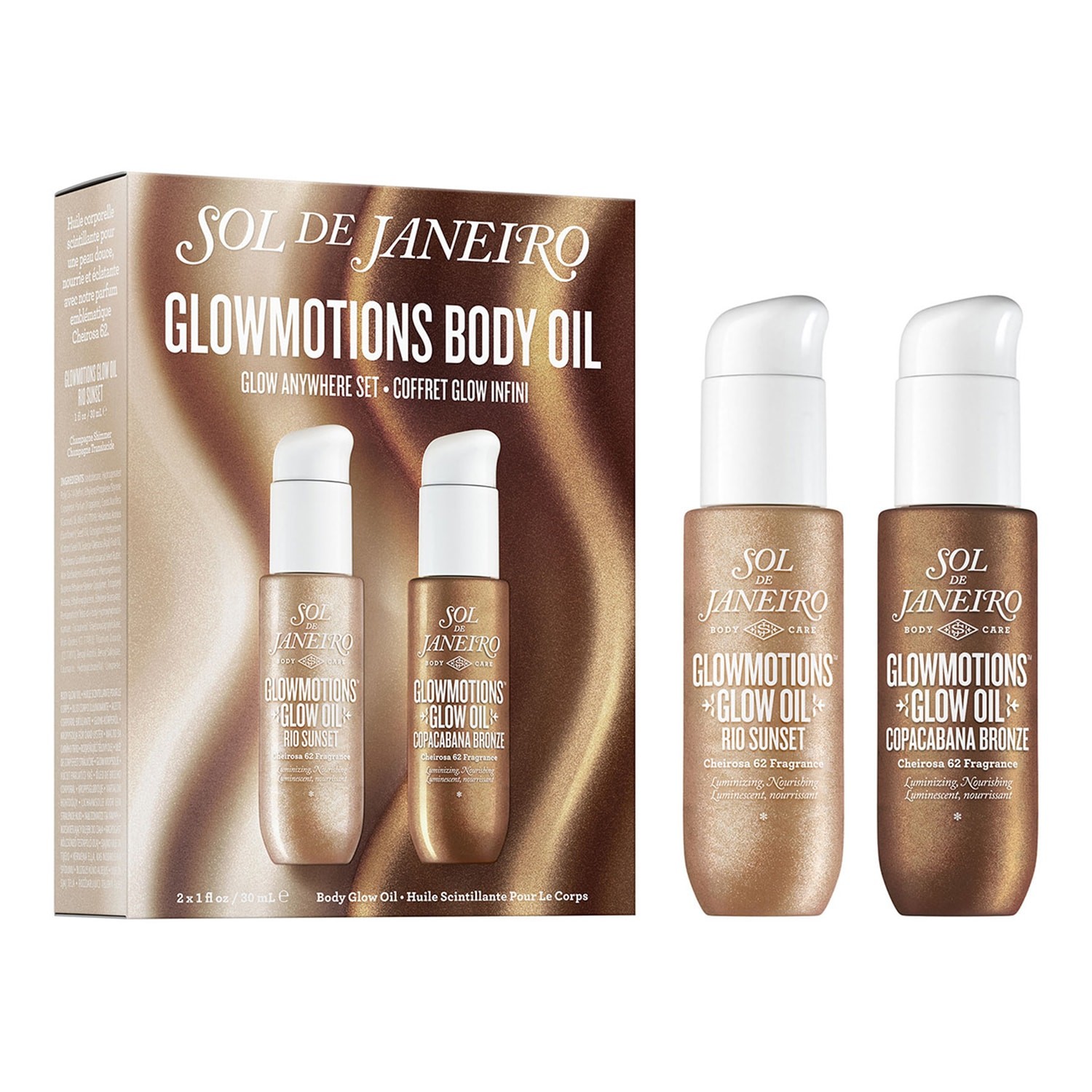 Glowmotions Set SÃ¦t med Glitrende og NÃ¦rende Kropsolier