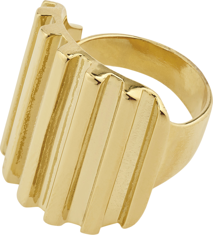 Laurel Recycled Ring Goldplated