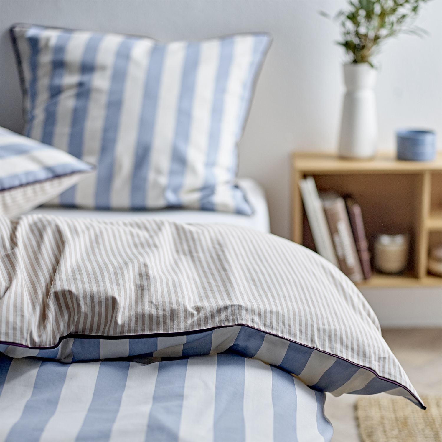 Sengetøj 140×200 Parallel Linen Blue