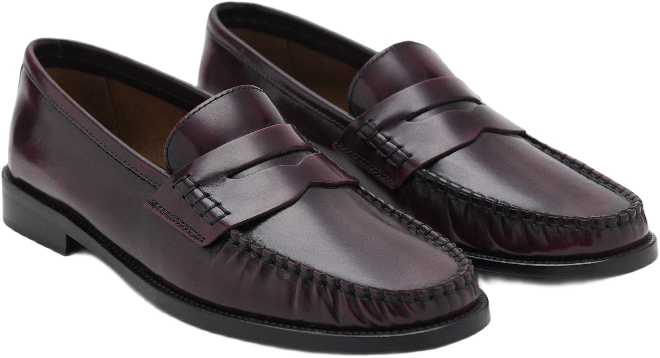 Gathered Leather Moccasin
