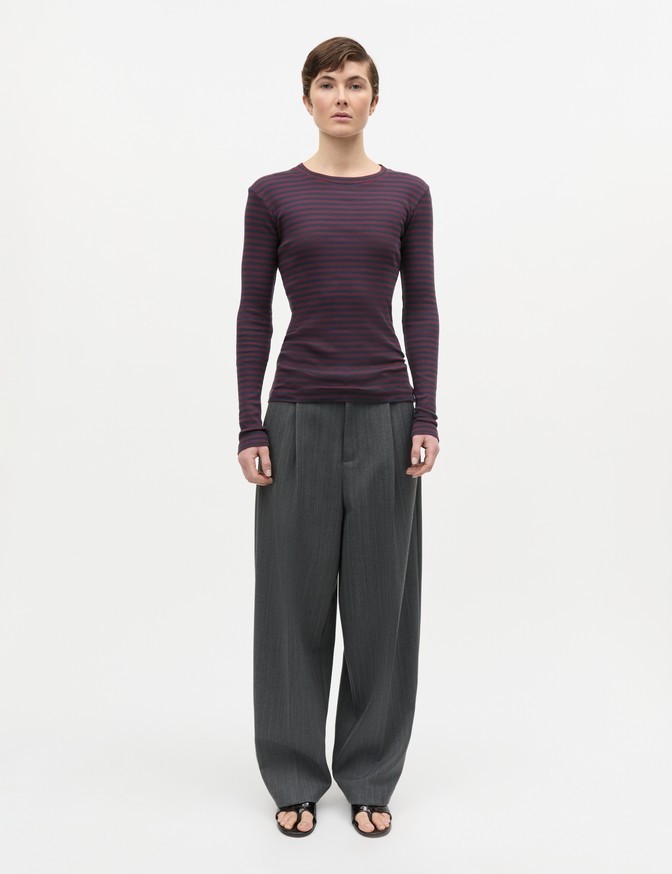 2x2 Cotton Stripe Tuba Tee LS