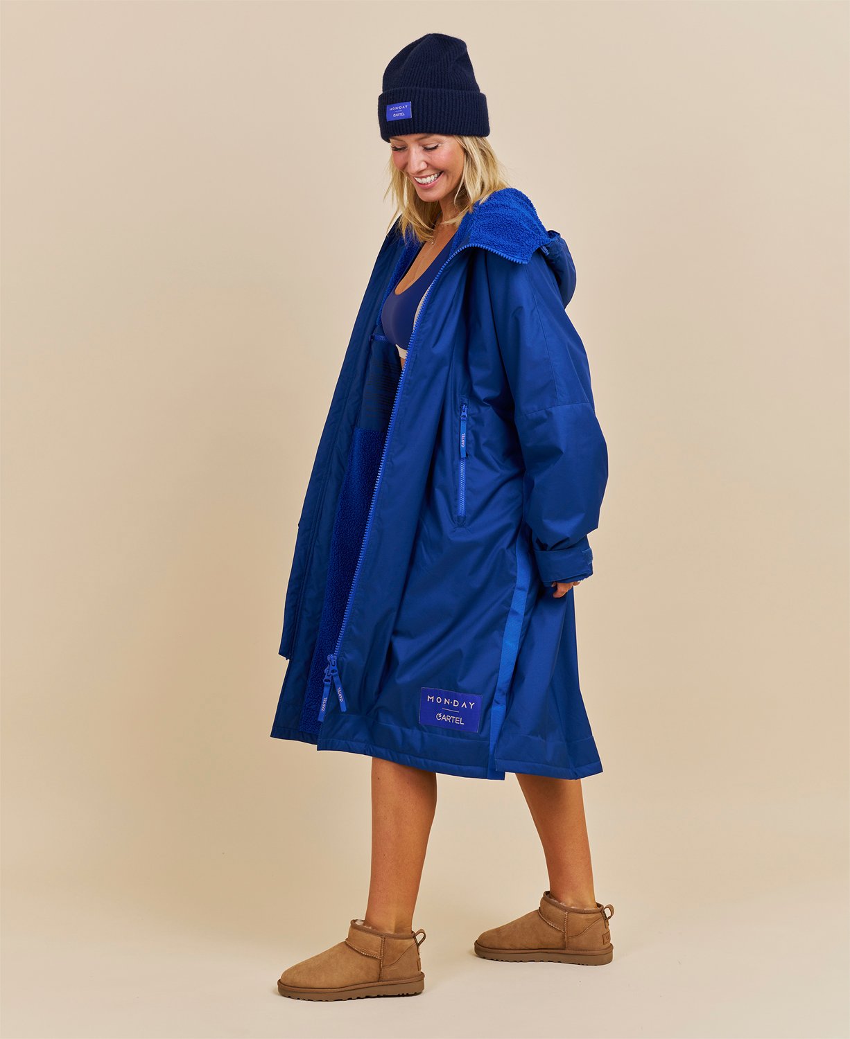 Cartel x Monday Bliss Winterswim Changing Robe Navy